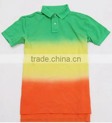 Custom two color polo shirt tie dye shirt for men