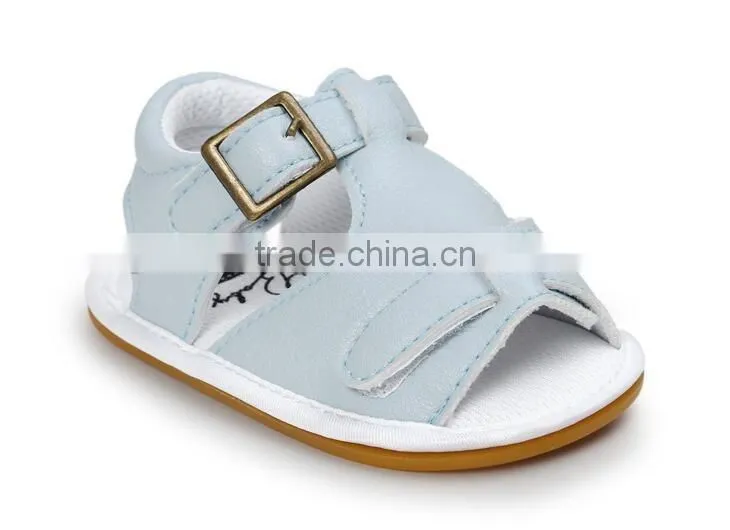 2017 new design baby girl sandals, leather baby sandals