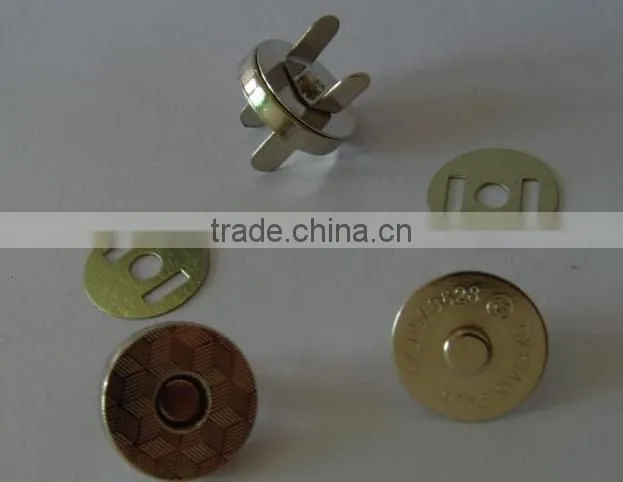 Environment friendly gold finish color magnetic button, magnetic snap button JS-CR-97