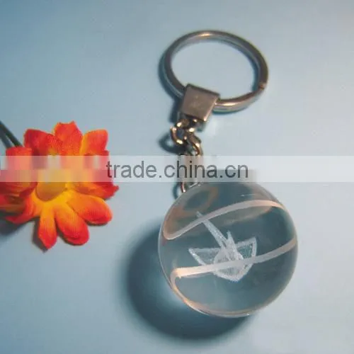 Luxury 3D Personalized Engraving Crystal Keychain