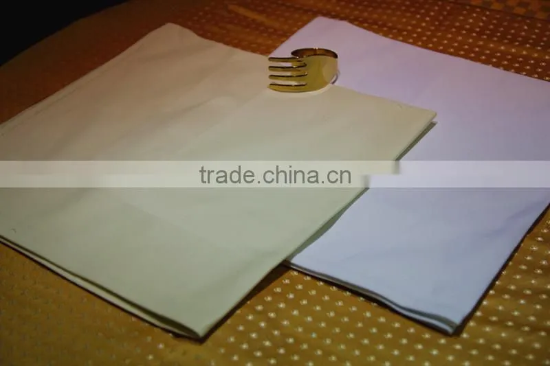 100% cotton satin style beige color hotel table napkin