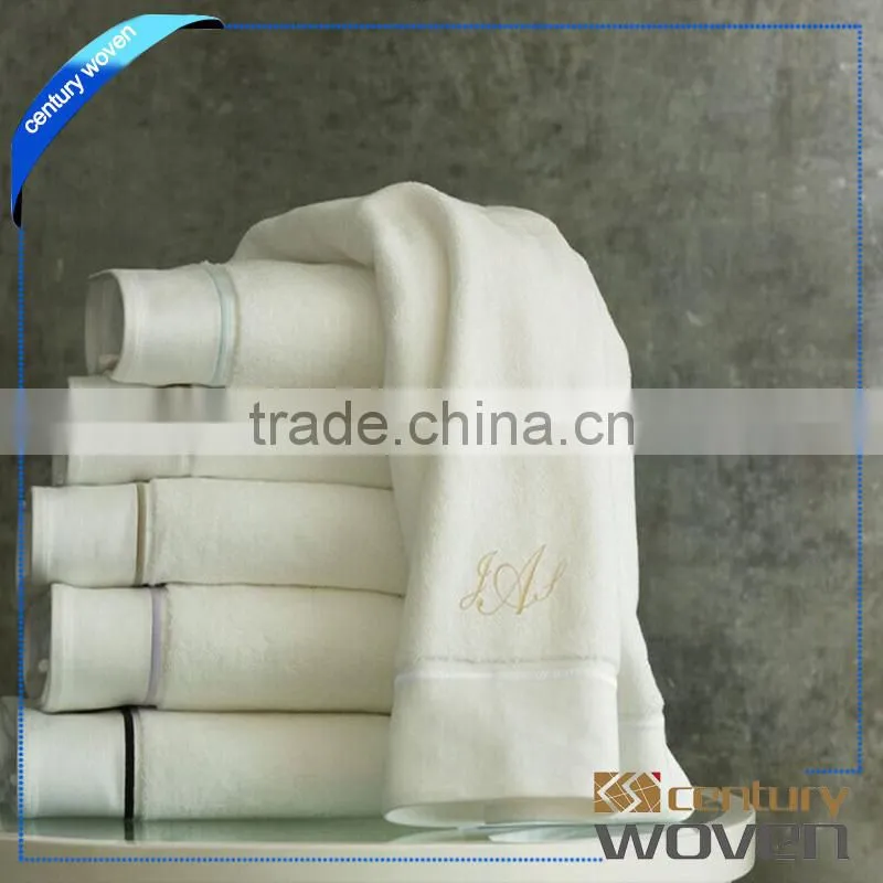 Luxury elegant Egyptian cotton white hotel towel