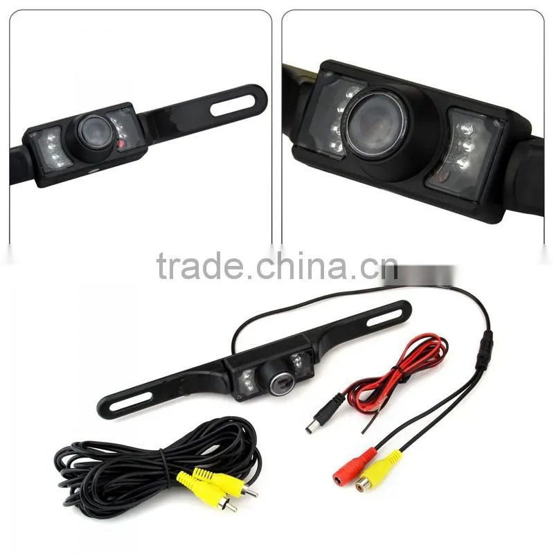 4.3 LCD Rear View Monitor License Plate Car Rear Backup Camera and Monitor Kit For Car,Universal Waterproof Rear-view