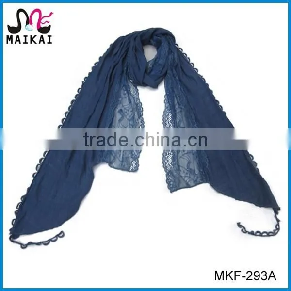 Wholesale new design fashion lady lace scarf 2017