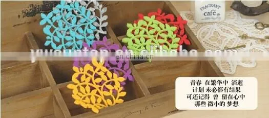 High quality laser cutting felt coaster