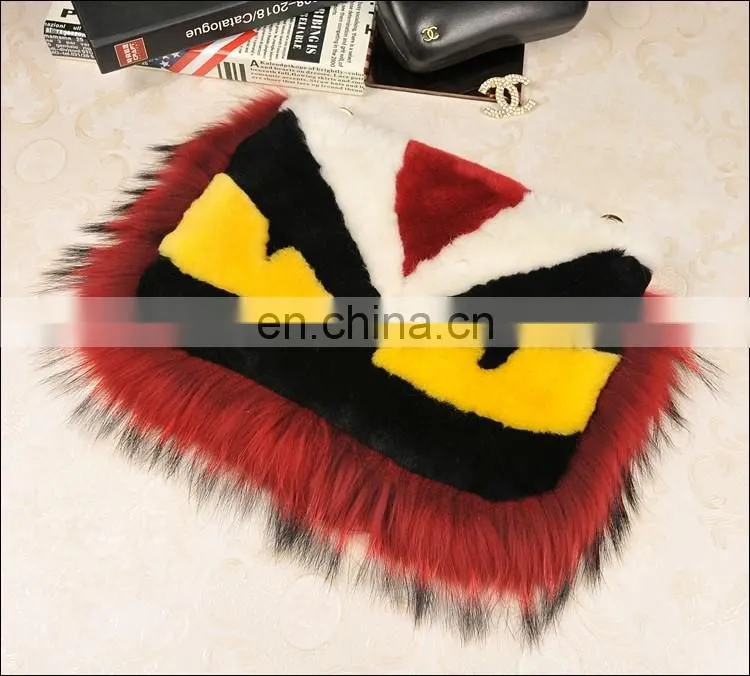 2016 Top Fashion and Luxury Real Sheep Skin Fur Bag / Lady Monster Fur Bag