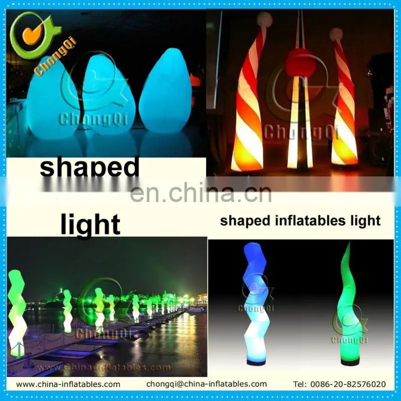 Remote control inflatable shaped light