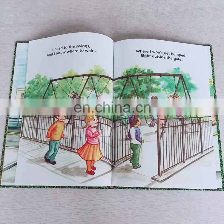 China manufacture hardcover art paper colorful story book with ribbon cheap price