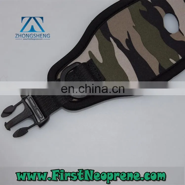 Camouflage Fabric 5mm Thickness Neoprene Camera Strap Lanyard