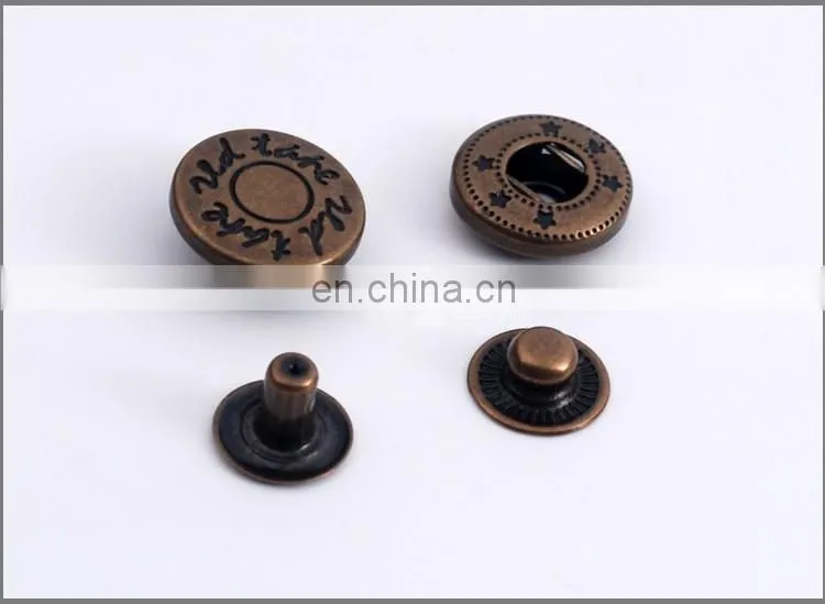Customized Metal Press Snap Button with Logo Engraved BM10152