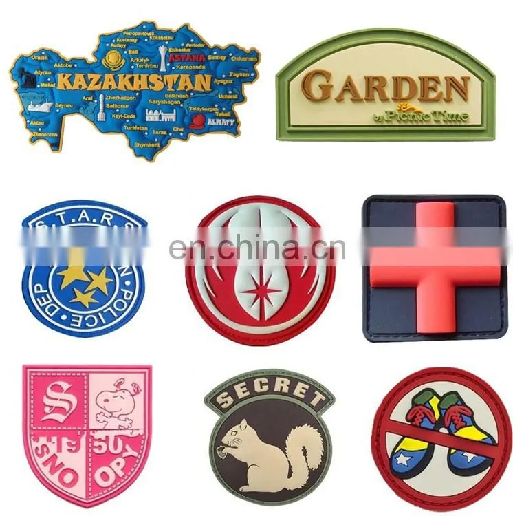 Custom rubber patches pvc rubber 3d patch