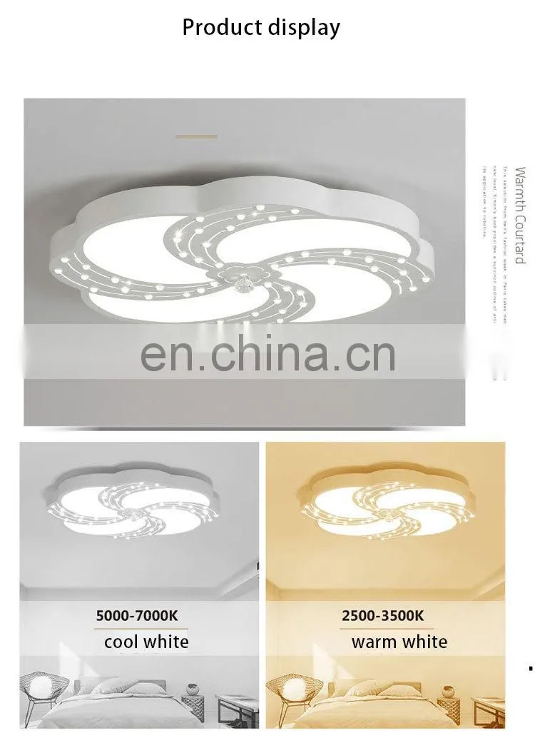 Factory hot sales romantic warm living room LED ceiling lamp lights bedroom modern simple restaurant lights