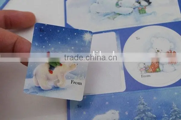 Christmas Gift Tags Foil Sticker Festive Gift Tags