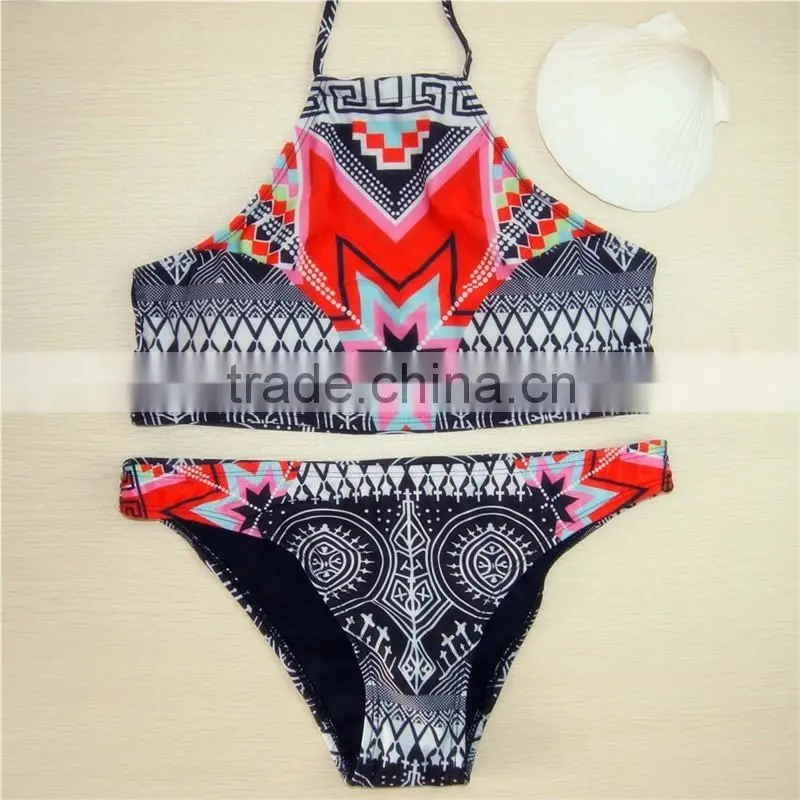 New arrival 2016 colorful bandeau bikini women swimwear