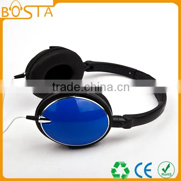 Folding fashion stereo factory cheap bulk sale China blue marble headphone