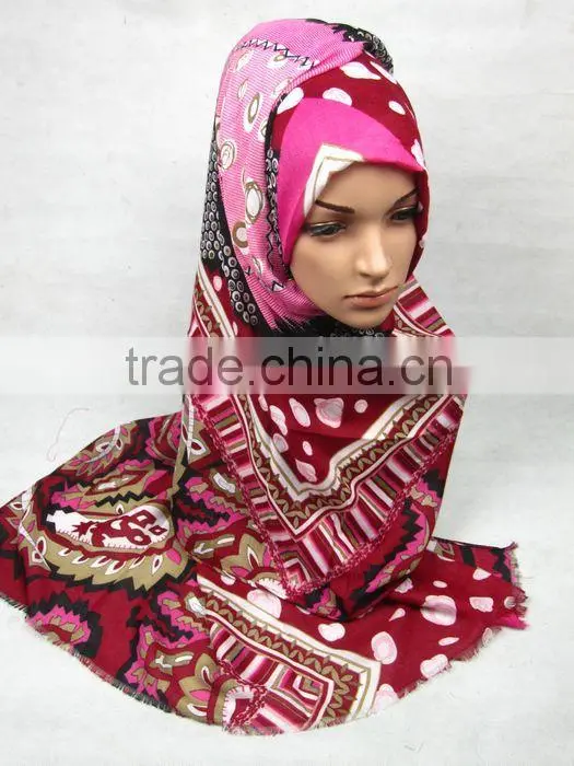 S779 Hot Sale big size Cotton Twill muslim headScarf arabic long scarf