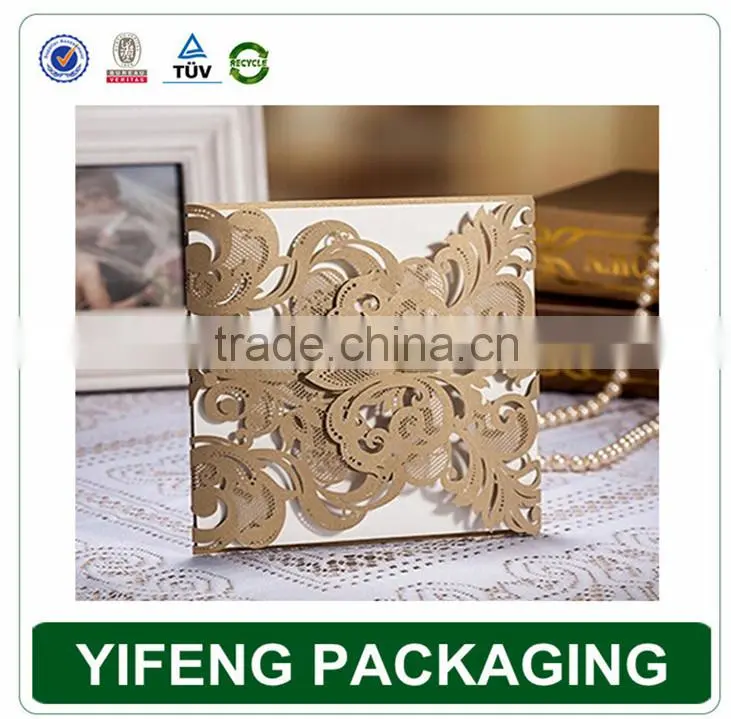 customized laser cut wedding card design