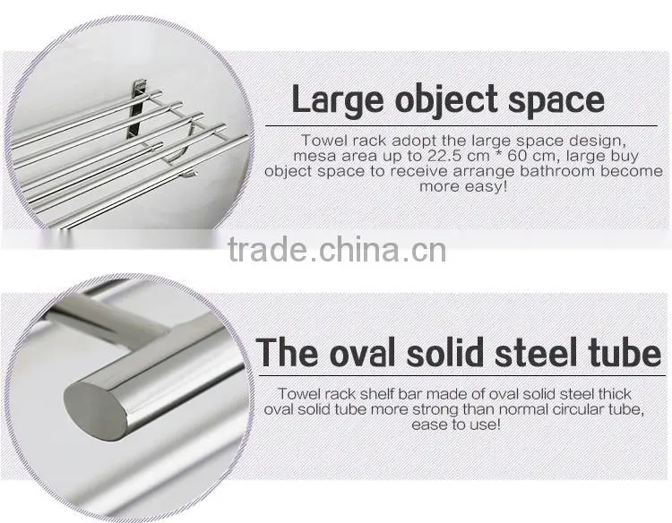 Wesda stainless steel and alloy bathroom towel shelf & clothes shelf A088