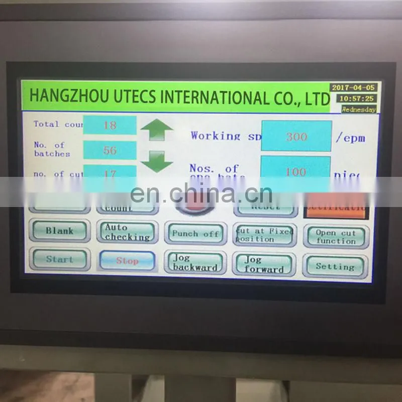 UTM420 Automatic Flatbed Pet laser label Die Cutting Machine, Flat bed hot stamping sticker punching press cutter