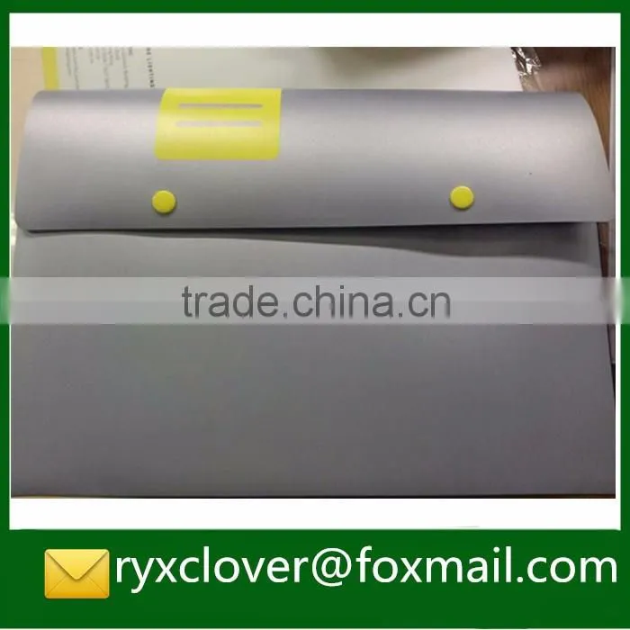 PP office stationery factory a4 size eco pp plastic button file bag