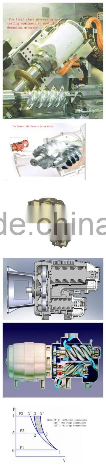 screw silent air compressor JN90-20/8-2 two stage compression