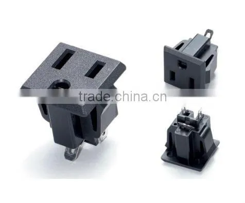 1 gang 3 pin 250V ac power socket female in protection