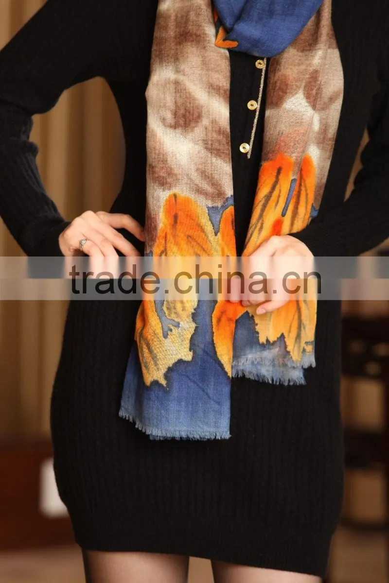 western style women cashmere silk scarf