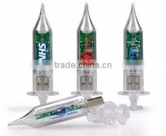 Plastic Transparent Syringe Usb Stick 2.0 2Gb