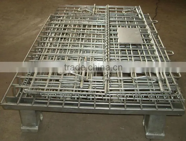 Metal galvanized steel cage mesh pallet