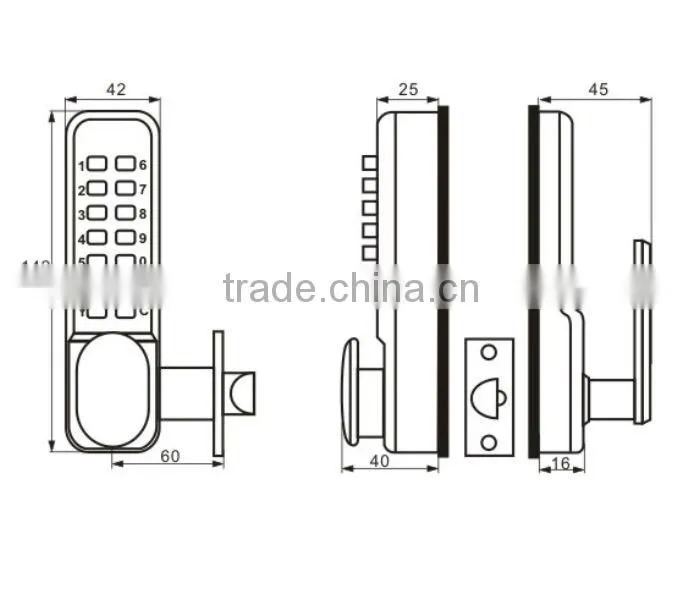 Mechanical Keypad Door Lock