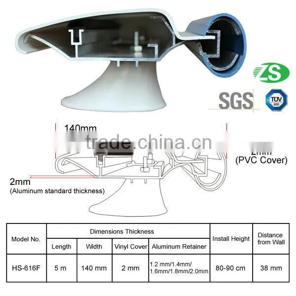 Modern colorful anti-collision hospital handrial for corridor with high quality