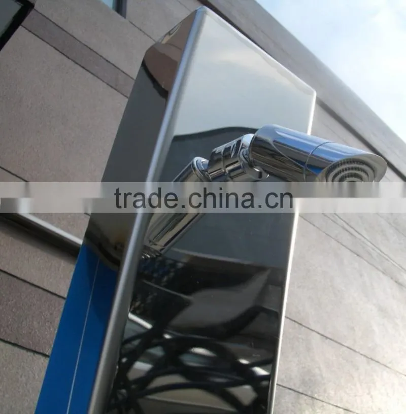 Audemar 3MM Thick Aluminum Or 2.5MM Stainless Steel Curve Outdoor Shower Accessories