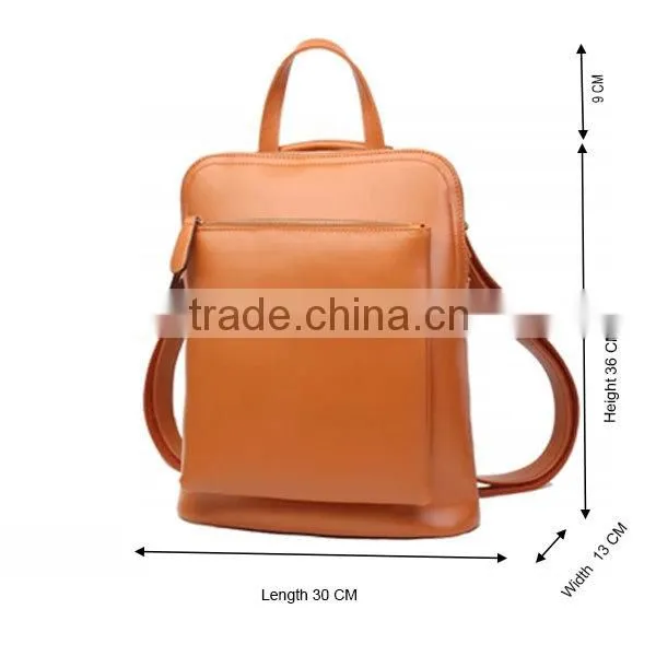2014 Low Price and Fashion Genuine Leather Backpack Manufacturers