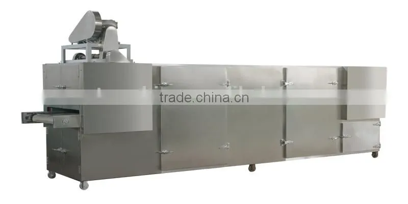 High Temperature corn puff snack dryer food processing line