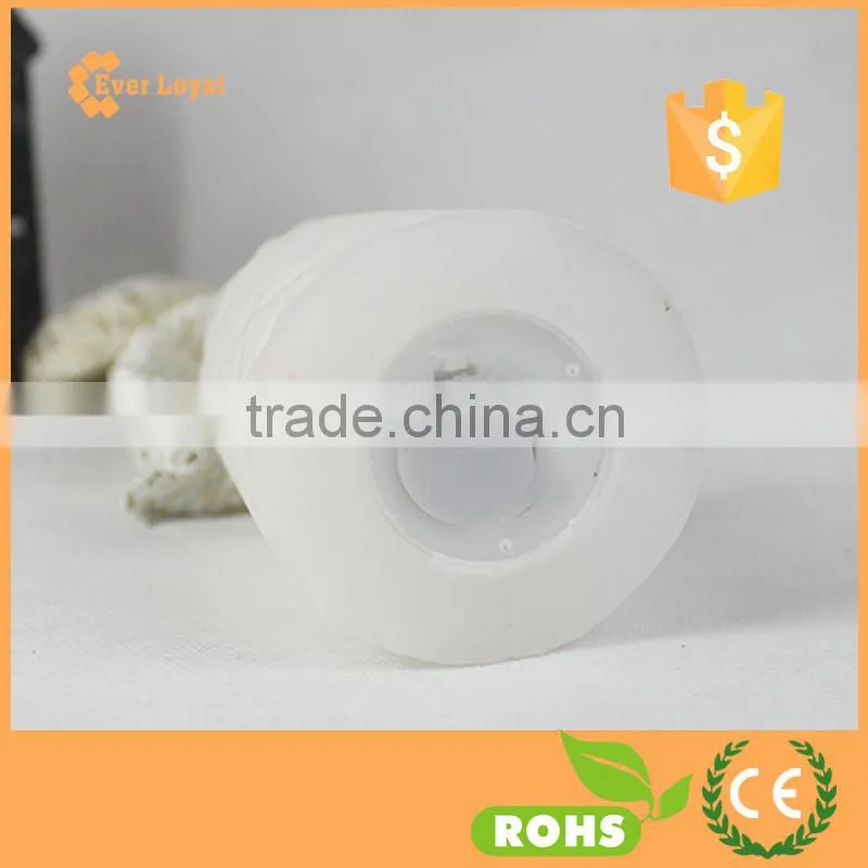 Rhombus Pattern Carving Pure White LED Candle Light With Button Battery Operated