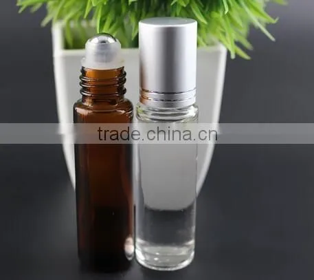 10ml glass roll on bottle 10 ml glass bottle silicon stainless steel roller ball