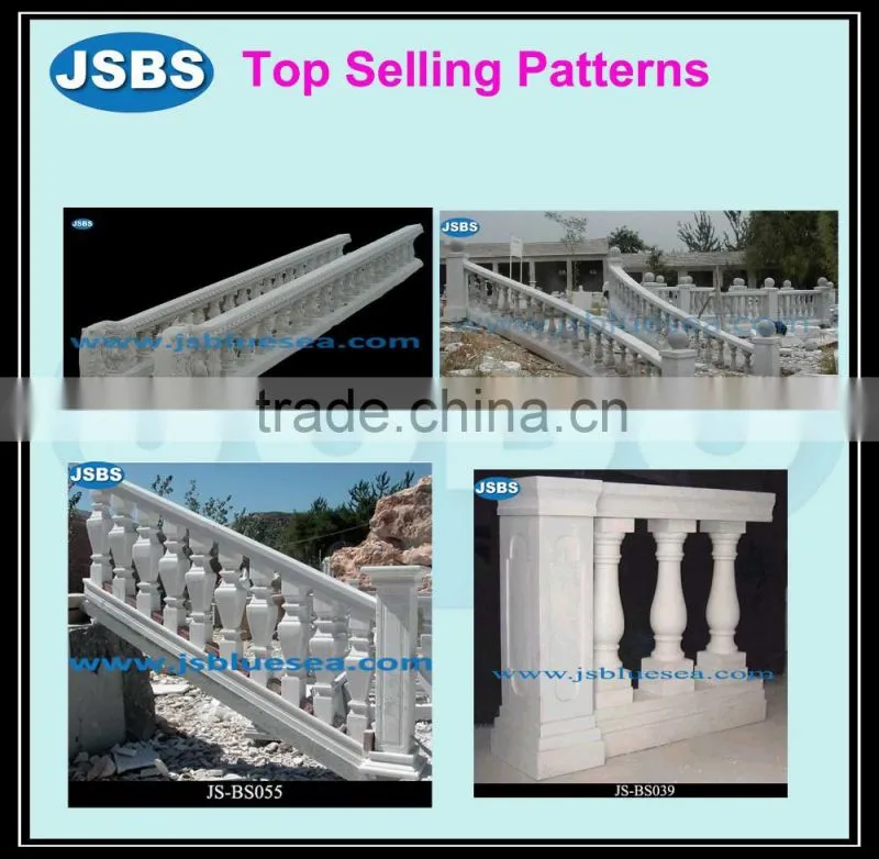 natural white marble balcony baluster