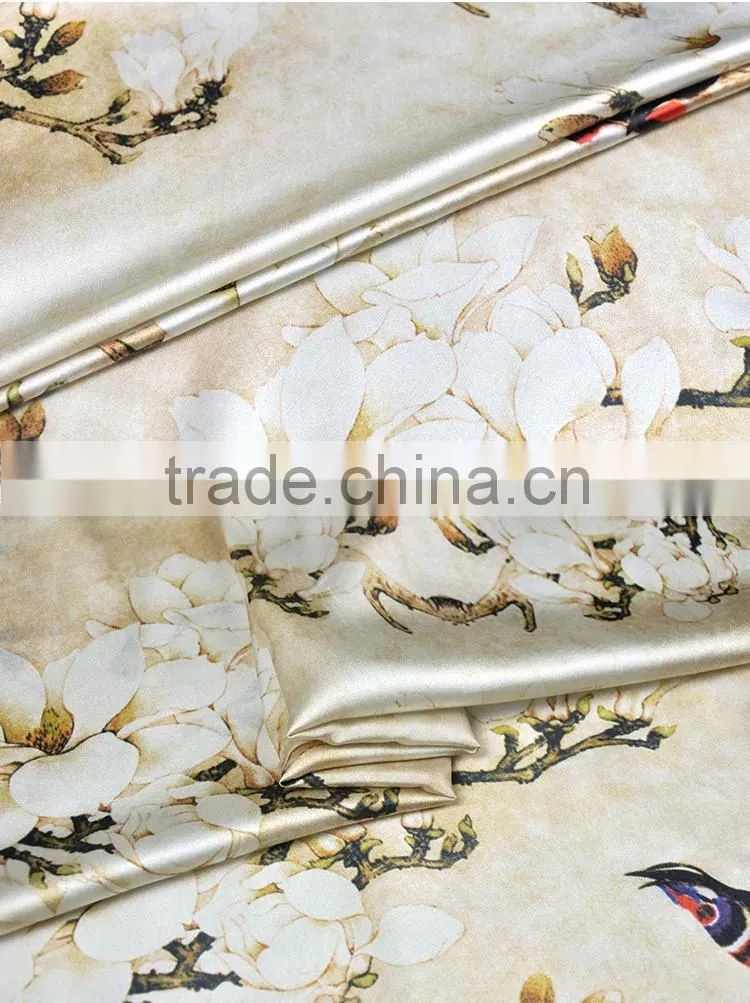 High Quality Cheap Custom Print Stretch Silk Fabric