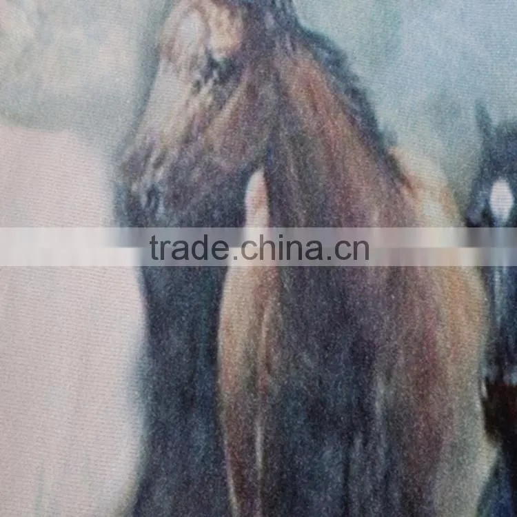New fashion horse design printing cotton knit fabric for t shirt clothing