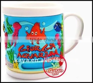 Directly supplier hot-selling plastic mug cup with soft pvc grip