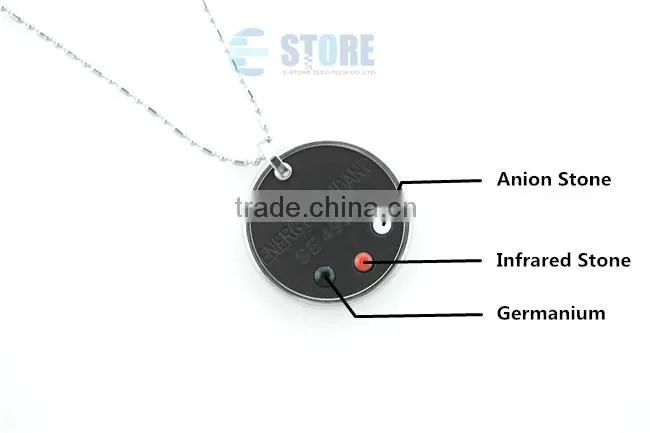 Crystal Quantum Pendant with Scalar Energy + Germanium,Far Infrared,Negative Ion Stone + Stainless Steel Clasp