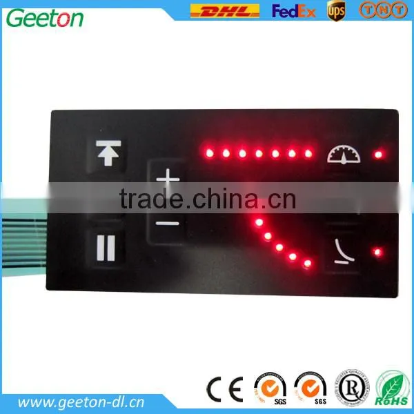 2013 High Quality Polyester LED And Metal Dome Membrane Switch Keypad