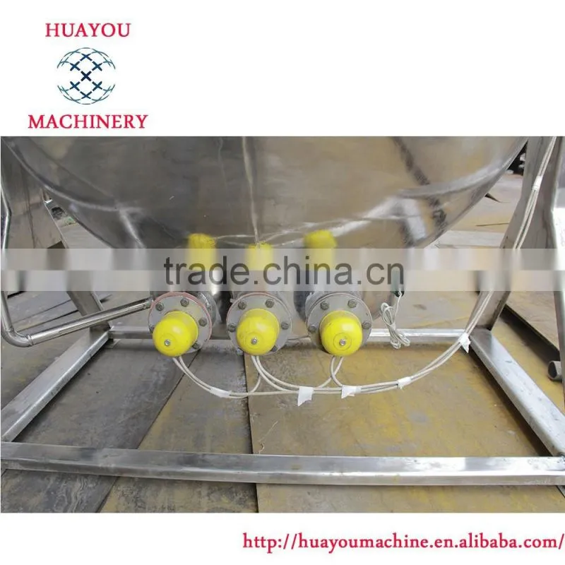 Industry Sanitary Double Jacketed Kettle with stirrer stainless steel cookware set