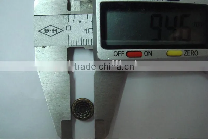 9.5mm antique metal jeans rivets