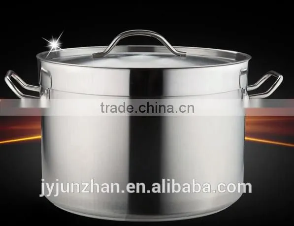 Induction Bottom Double Ears Stainless Steel Restaurant Commercial Cooking Pots for Sale