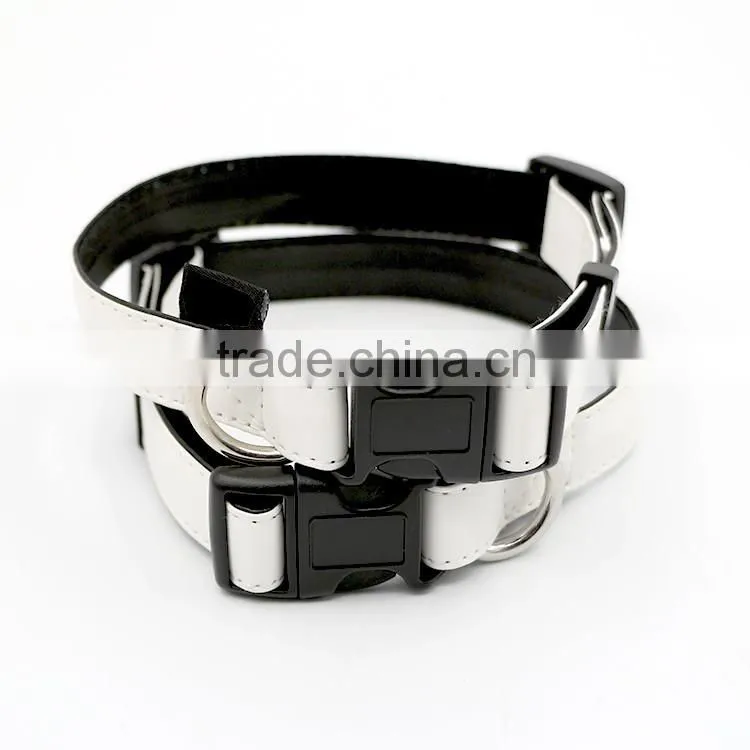 OEM eco-friendly PU pet dog collars and leashes