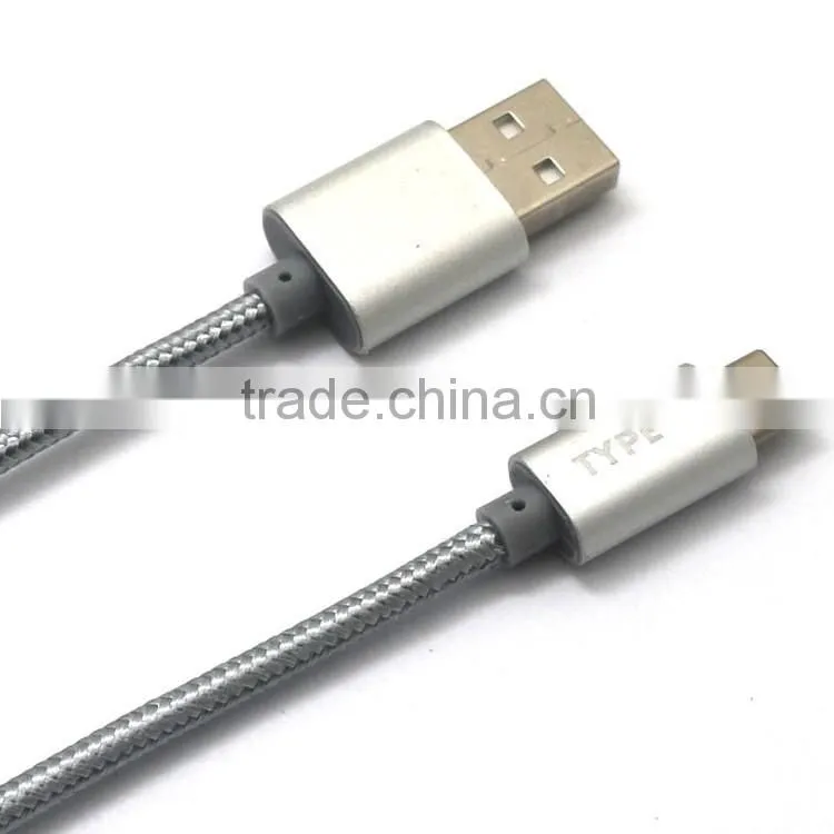 low price high quality braided Type C cable