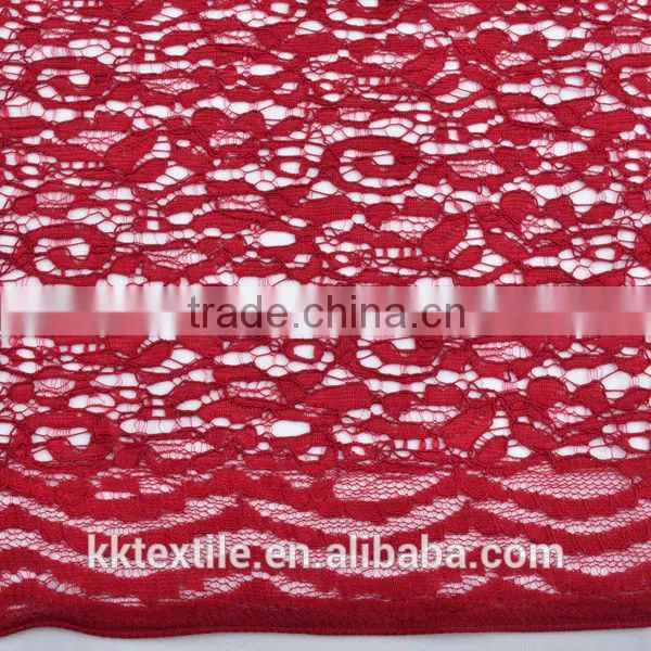 New arrival 2014 best price 50%Nylon 50%Cotton cord lace/net lace fabric