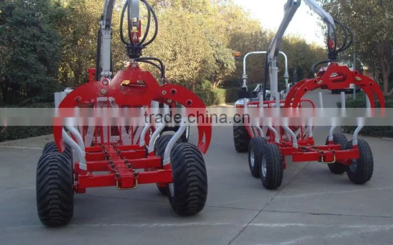 Hot sale in America!! ATV/ Tractor tow log trailer with crane diesel/gasoline engine