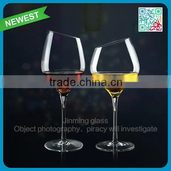 Clear glass with gold trim and decorations wine glass cup